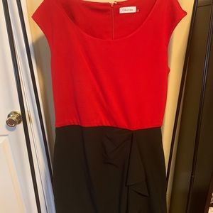 Calvin Klein Classic Color Block cocktail dress